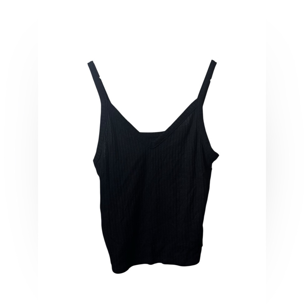 AMERICAN EAGLE | soft & sexy rib cropped tank top XL black